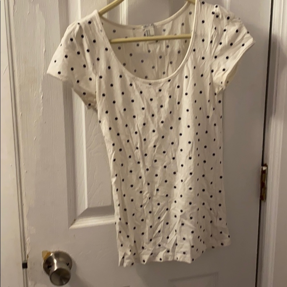 White polka dot forever 21 top